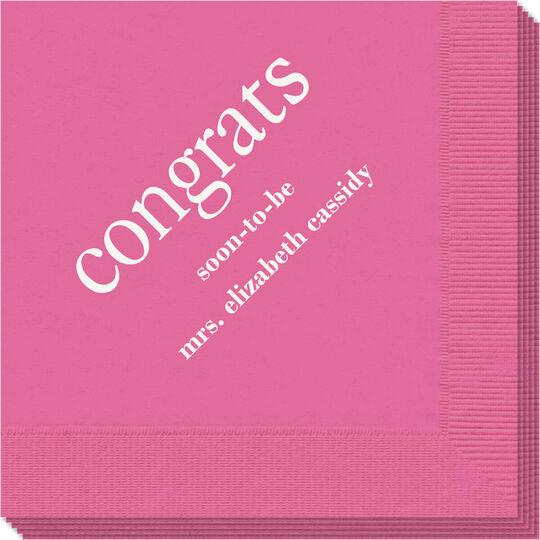 Big Word Congrats Napkins